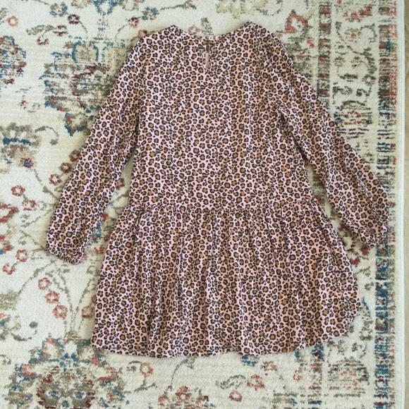 Mini Boden Girls Pink Leopard Print Dress - Picture 7 of 7